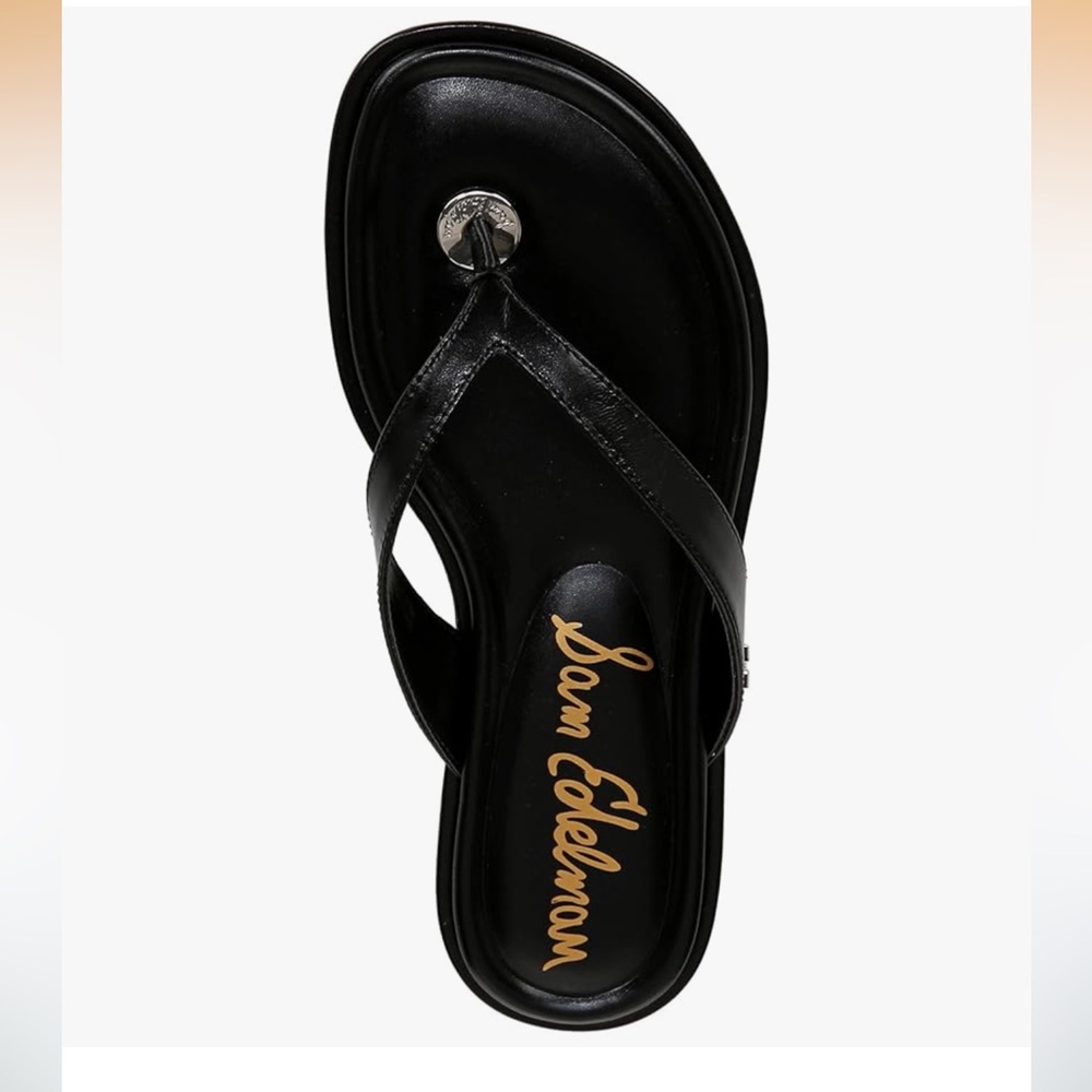 Sam Edelman Black Thong Sandals
